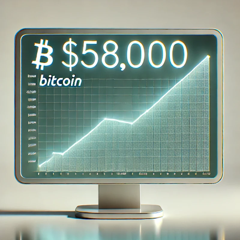 Bitcoin fiyatı $58,000