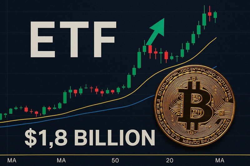 ABD Spot Bitcoin ETF'leri 1,8 Milyar Dolarlık Girişle Güçlü Performans Gösteriyor